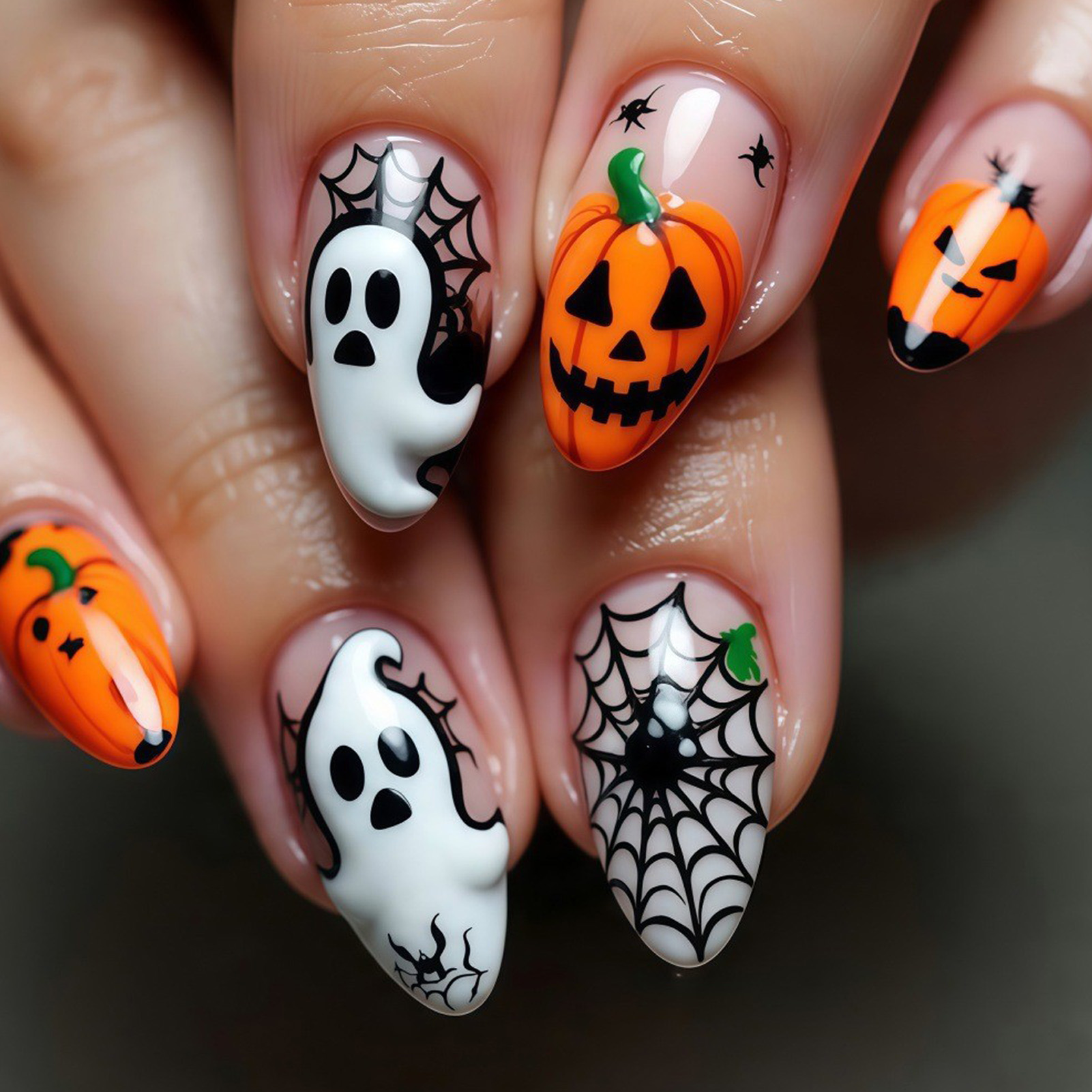 24個入り ハロウィン プレスオンネイル ゴースト パンプキ - Nail Art Press On のレビューと価格